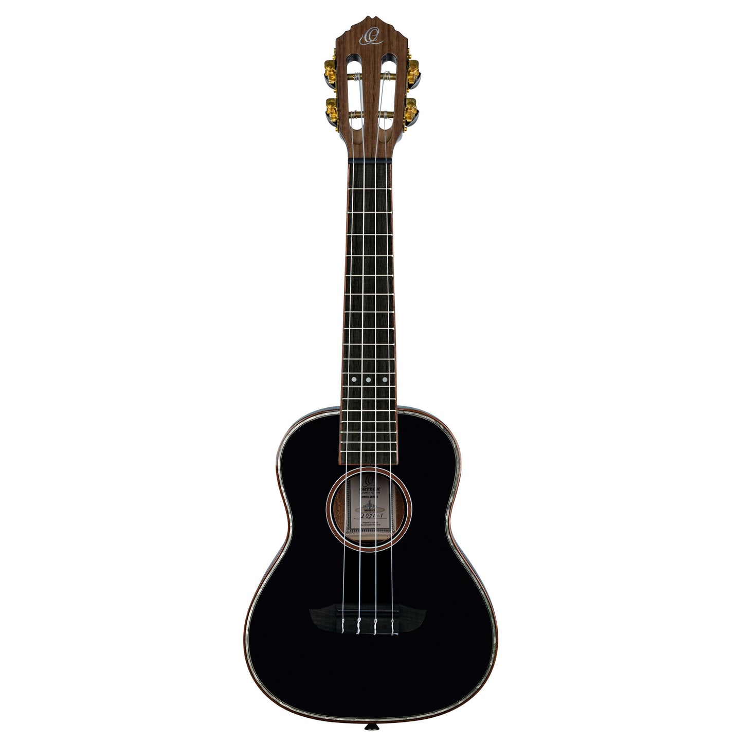 ORTEGA Onyx Serie Konzert Ukulele 4 String - Spruce / Mahogany Black + Bag