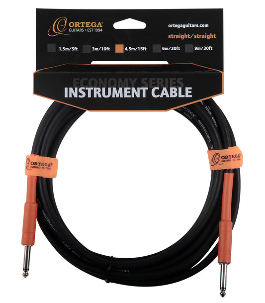 ORTEGA Economy Series Instrumentenkabel - schwarz / 4,5m