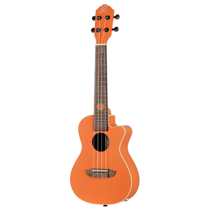 ORTEGA Custom Built Series Halloween Edition Concert Preamp Ukulele 4 String - Pumpkin Orange