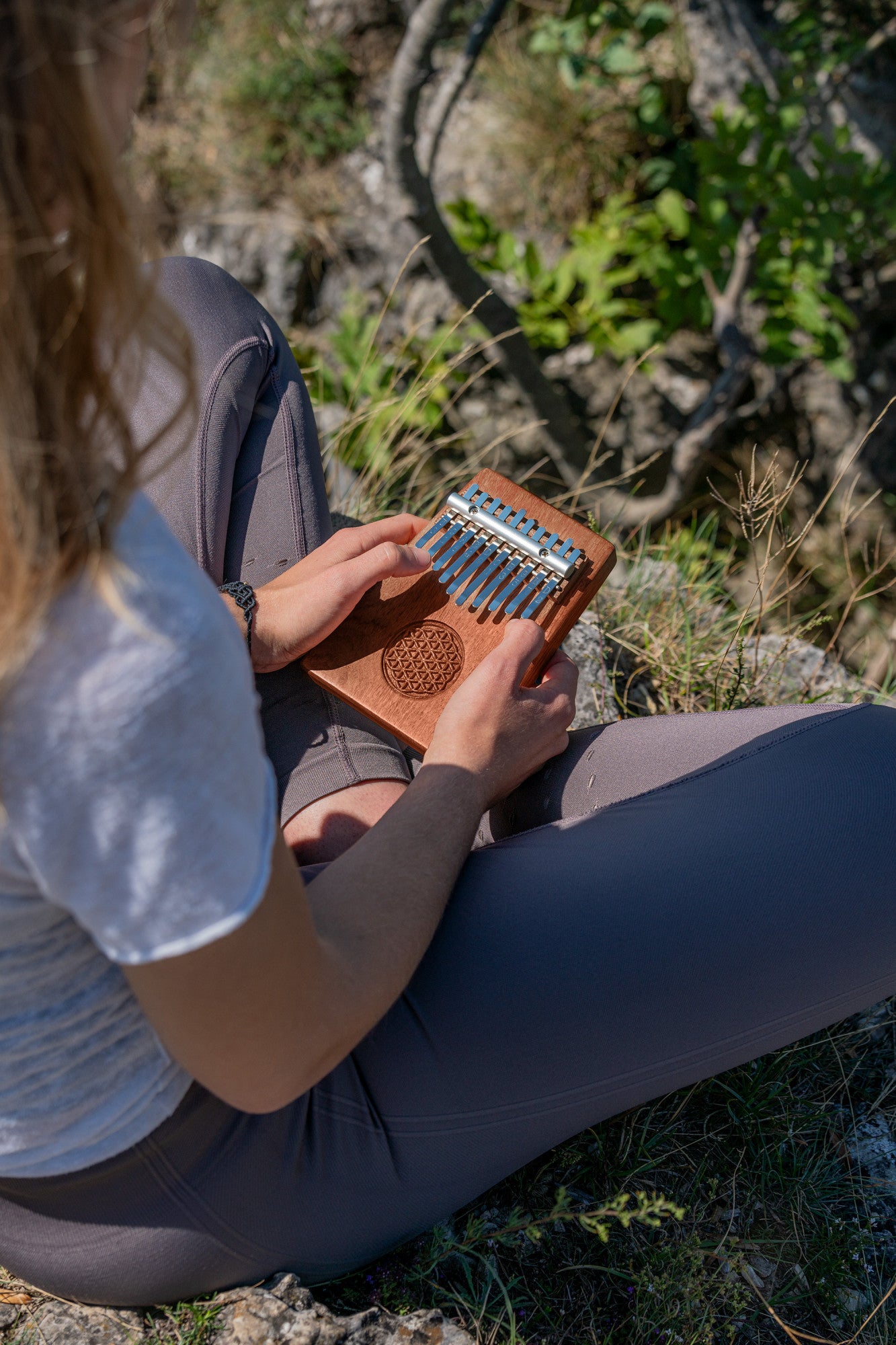 Meinl Sonic Energy Solid "Flower of Life" Kalimba - 10 Töne / Sambesi-Mammutbaumholz