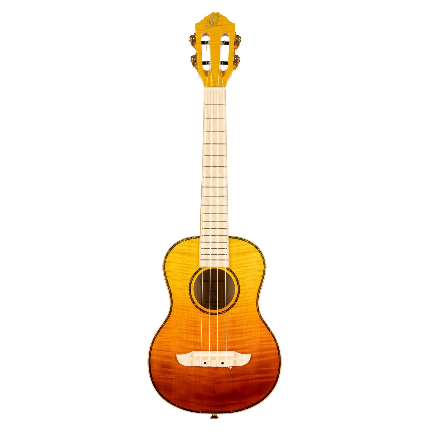 ORTEGA Prism Series Tenor Ukulele 4 String - Flamed Maple Tequila Burst Fade + Bag