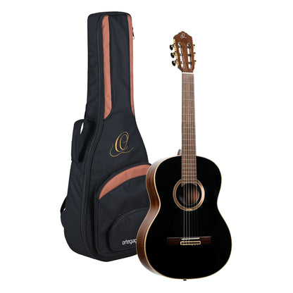 ORTEGA Performer Series 4/4 Konzertgitarre 6-String - Black + Gig Bag