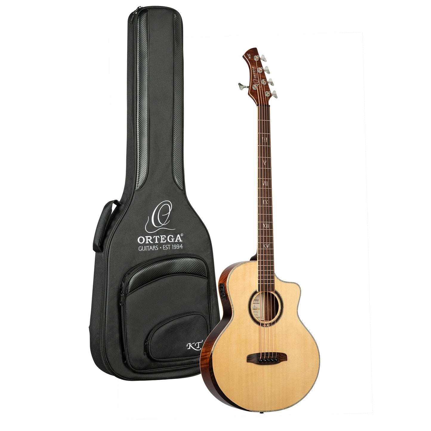ORTEGA Ken Taylor Signature Series Acoustic Bass 5-String - Natural + Gigbag
