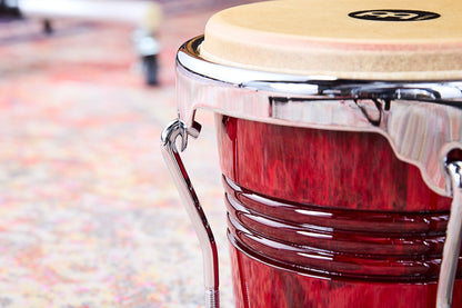 MEINL Percussion Marathon Exclusive Serie Bongo 6 3/4" Macho & 8" Hembra - Wine Red