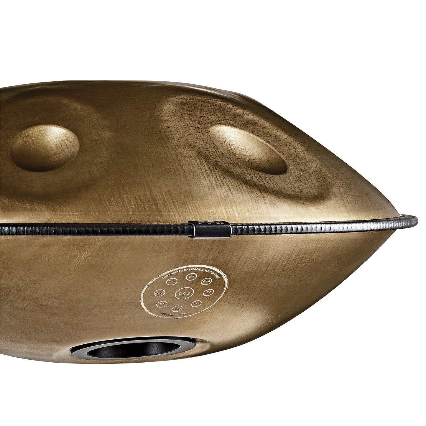 MEINL Sonic Energy Sensory Handpan Stainless Steel C# Minor 9 Notes 432 Hz - Vintage Gold