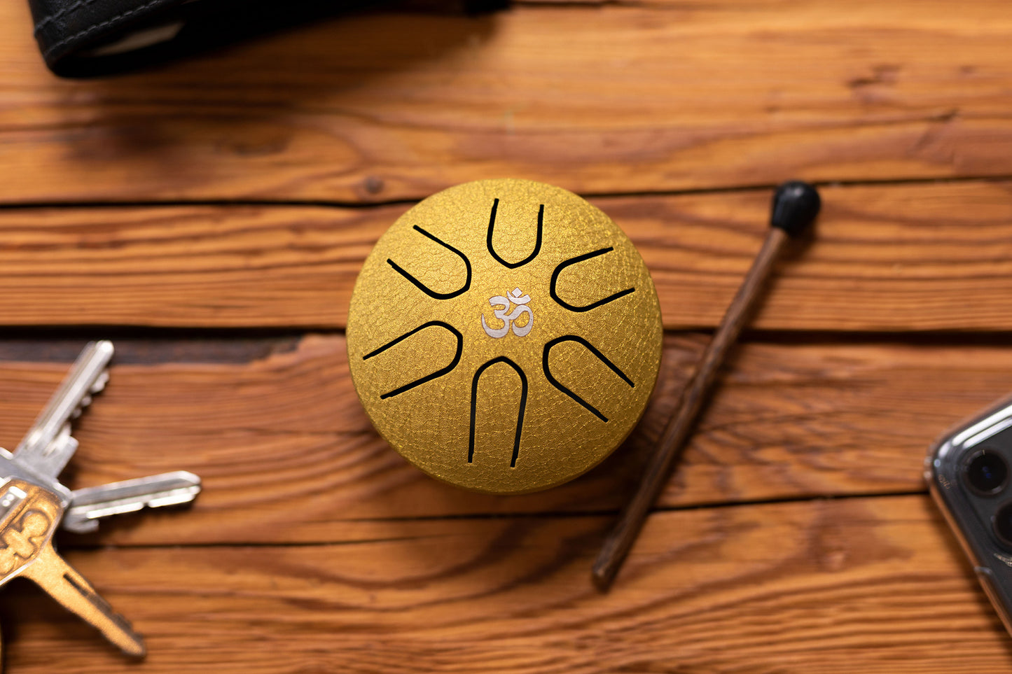 MEINL Sonic Energy Pocket Steel Tongue Drum 3" - A Dur/6 Töne/440 Hz - Om/Gold