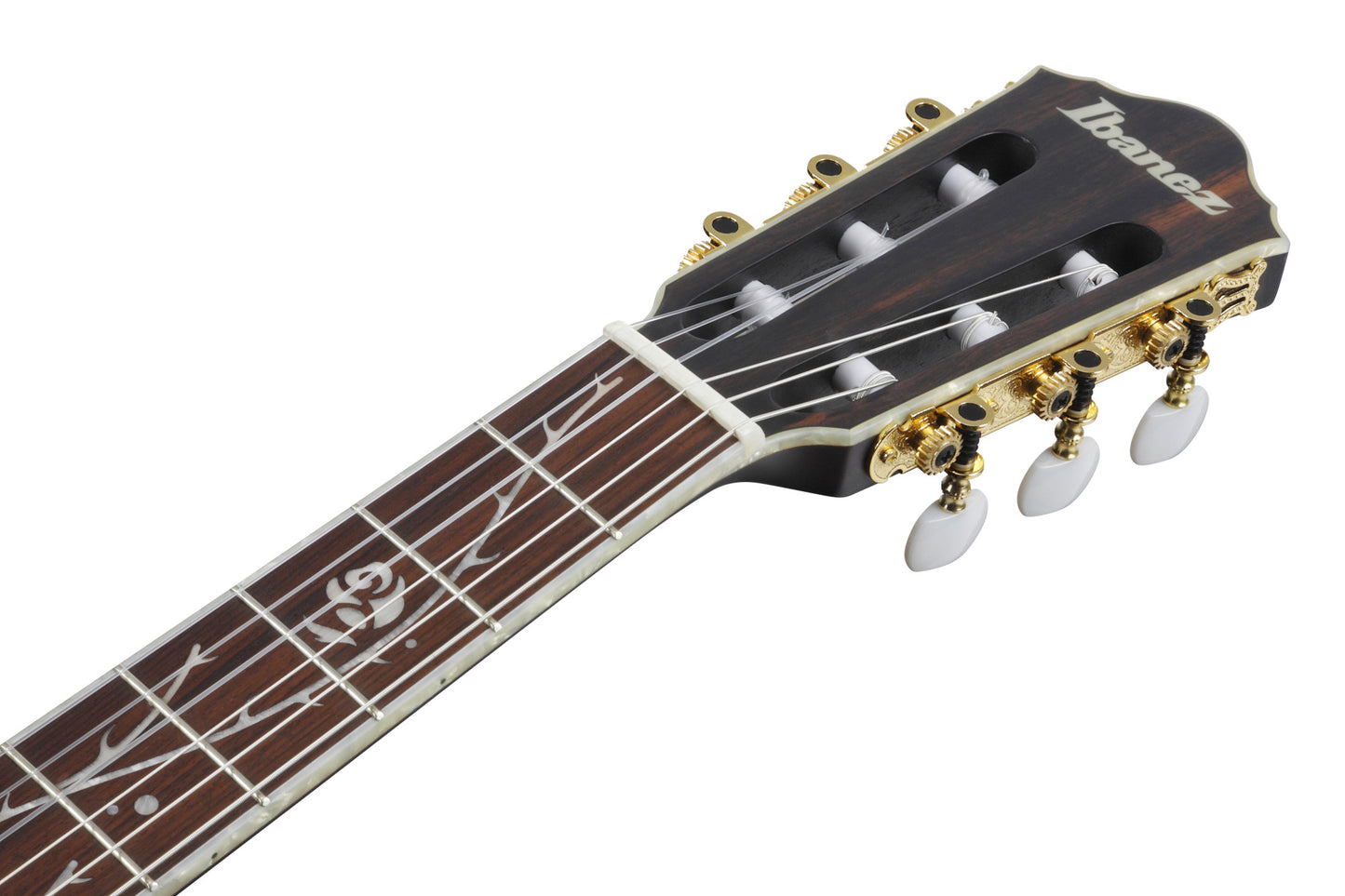 IBANEZ Tim Henson Signature Nylon String Guitar 6-String Lefty - Transparent Black Flat