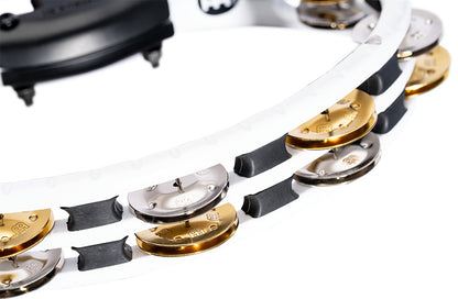 MEINL Percussion Traditional Mountable ABS Series Molded ABS Tambourine - White/Mixed Jingles