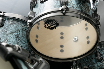 TAMA Starclassic Maple Duracover Wrap Shell Kit 4 teilig - Sky Blue Swirl/Smoked Black Nickel HW