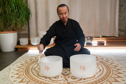 MEINL Sonic Energy 2-piece TCM Crystal Singing Bowl Yin & Yang Set