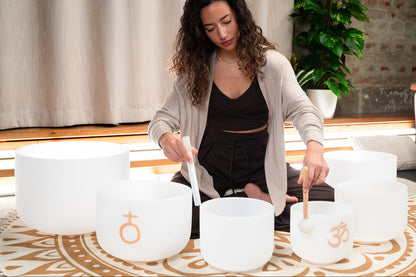 MEINL Sonic Energy 6-piece Om Crystal Singing Bowl Set