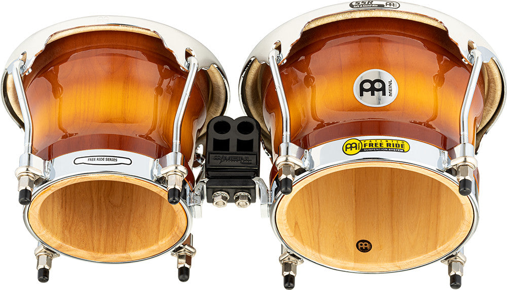 MEINL Percussion Professional Series Wood Bongo 7" Macho & 8 1/2" Hembra - Gold Amber Sunburst