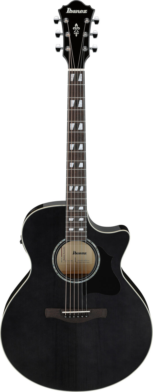 IBANEZ AE Acoustic Guitar 6-String - Transparent Black High Gloss