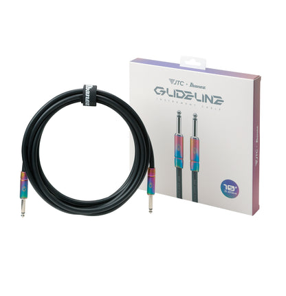IBANEZ GLIDELINE Serie Instrumentenkabel 3,05m 2 gerade Stecker, schwarz