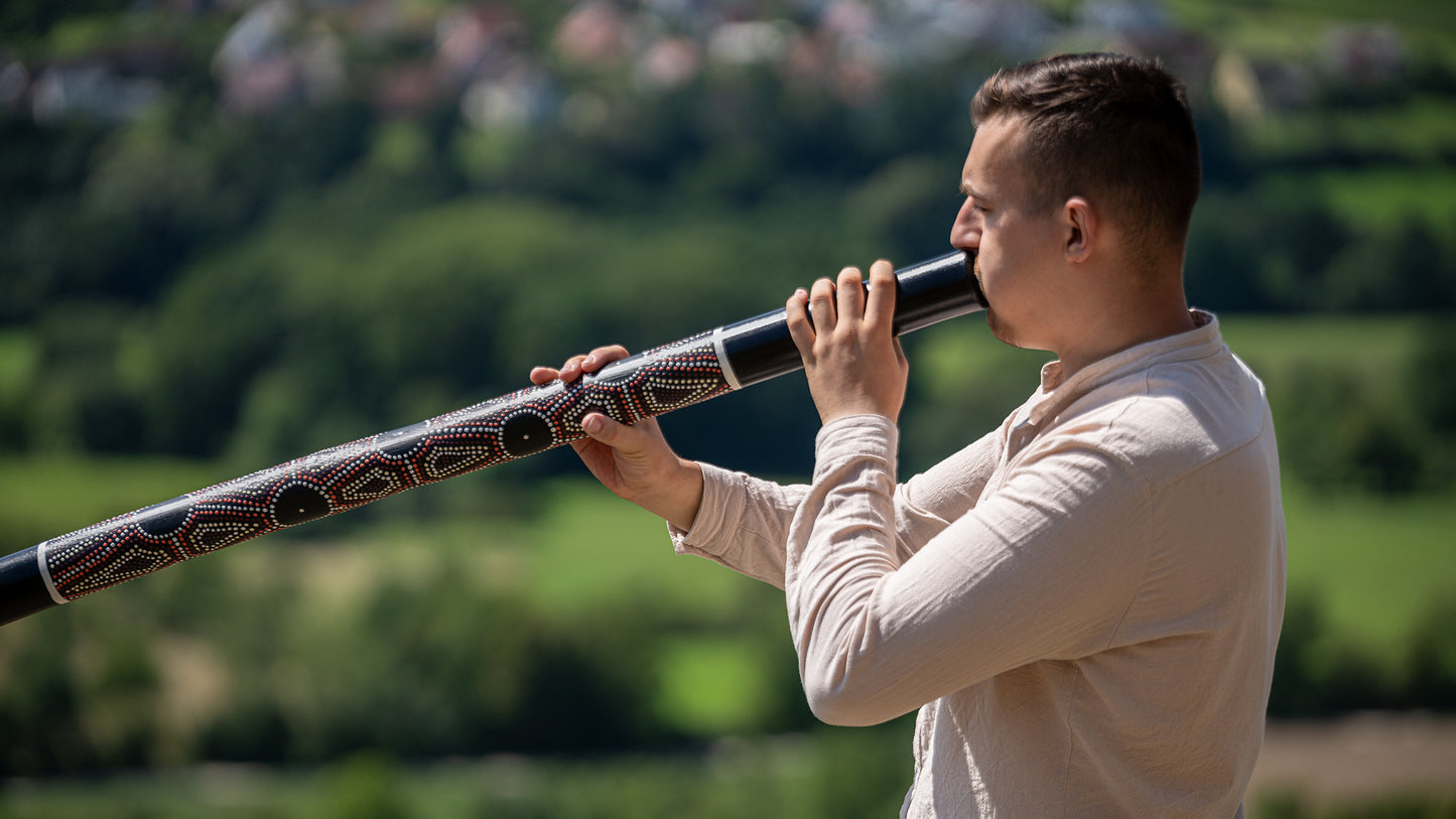 Meinl Sonic Energy Bambus Didgeridoo - Gepunktet/Schwarz