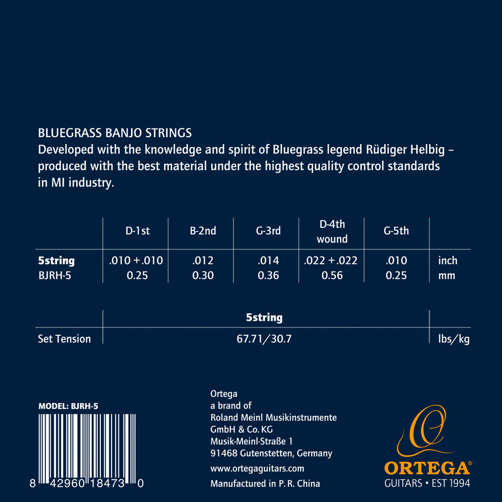 ORTEGA Rüdiger Helbig Signature Bluegrass Banjo Strings - Medium