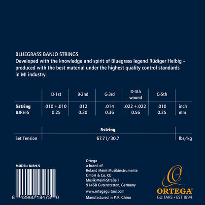 ORTEGA Rüdiger Helbig Signature Bluegrass Banjo Strings - Medium