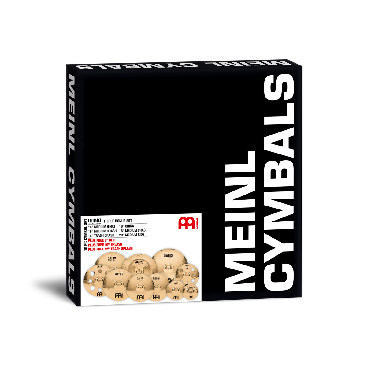 MEINL Cymbals Classics Custom Brilliant Triple Bonus Set