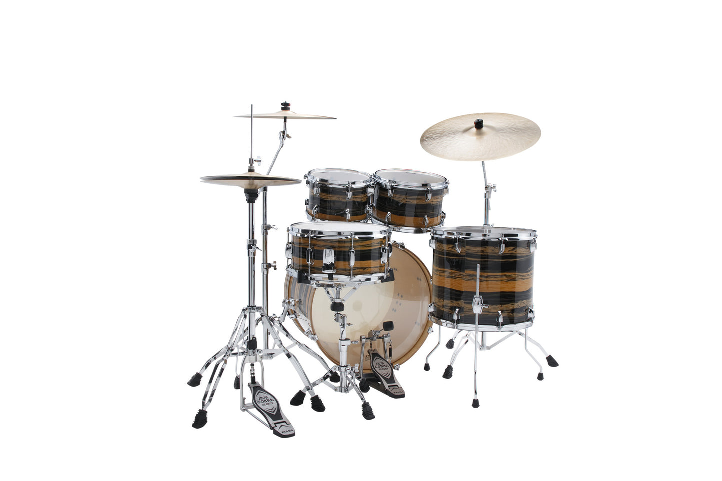 TAMA Superstar Classic Shell Kit 5 pcs - Natural Ebony Tiger Wrap/Chrome HW