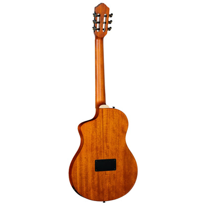 ORTEGA TourPlayer DeLuxe Nylon String Guitar 6-String - Flamed Maple Blue + Gig Bag