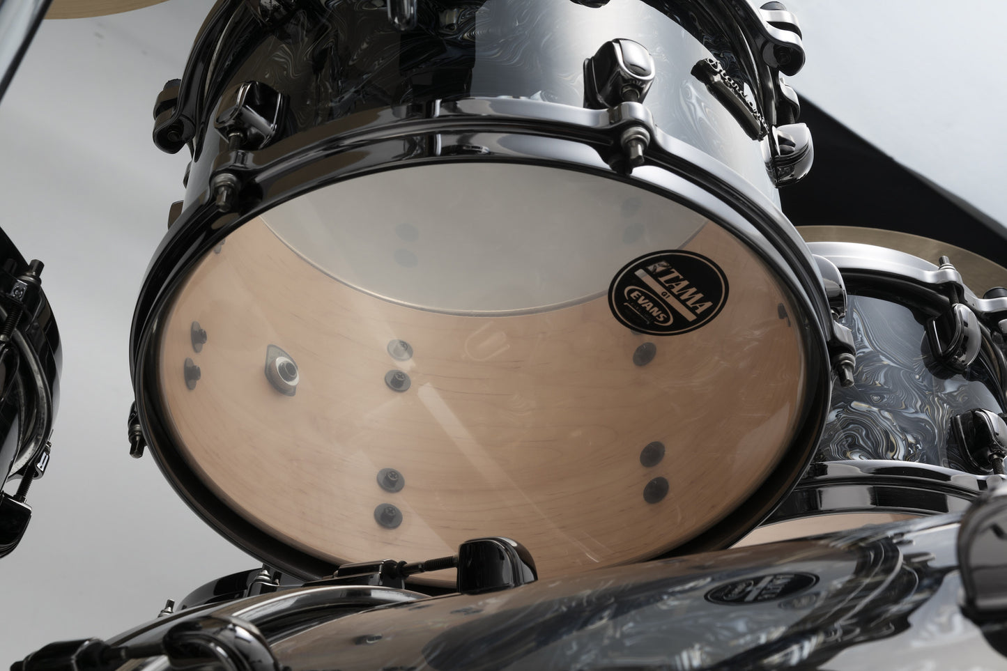 TAMA Starclassic Maple Duracover Wrap Rack Tom 10" x 7" - Charcoal Swirl/Black Nickel HW