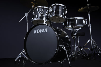 TAMA Stagestar Drum Set 5 teilig (22" BD) - Black Night Sparkle/Chrom HW + MEINL Cymbals BCS Cymbal Set