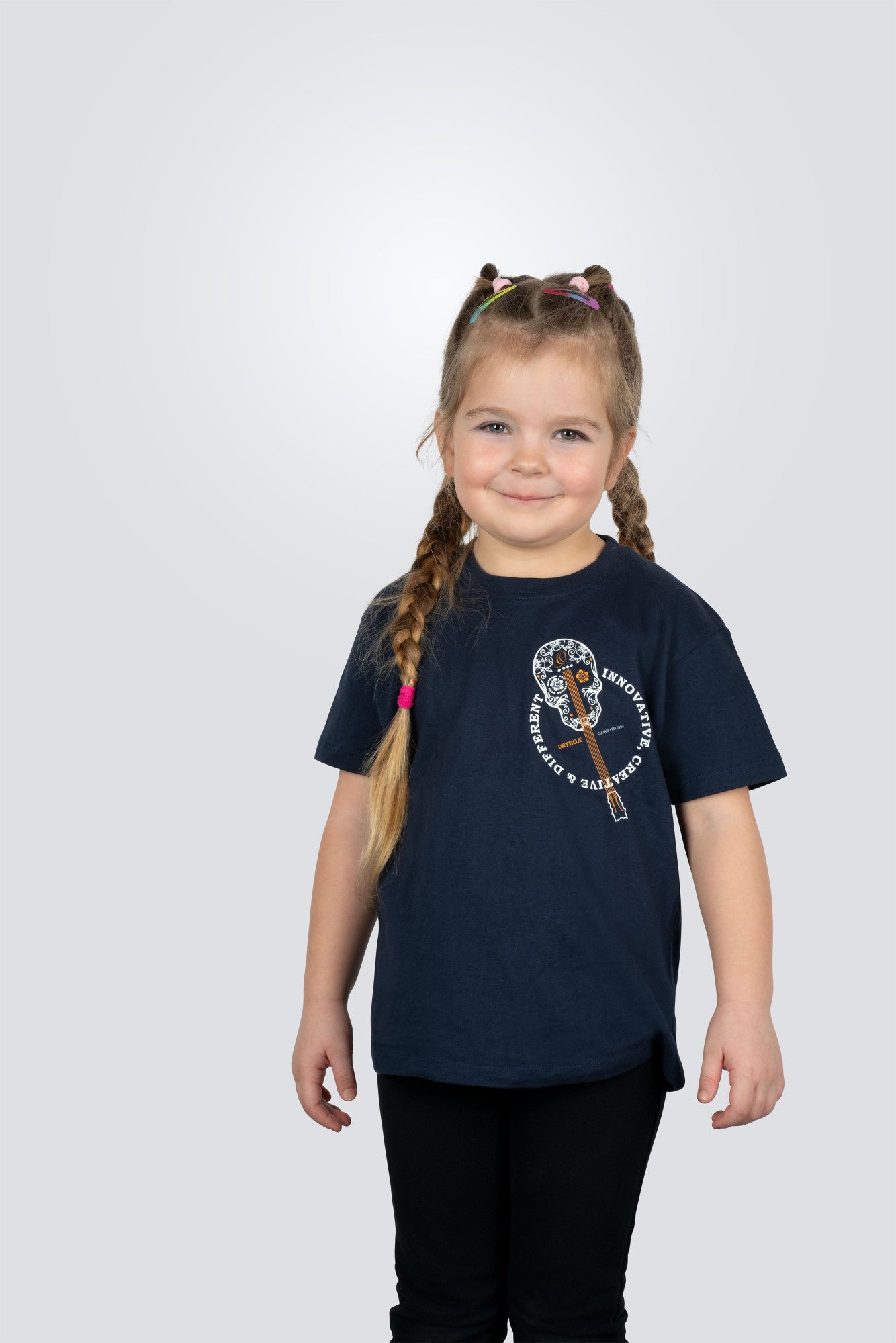 ORTEGA Skull Kids T-Shirt - Navy Blue/