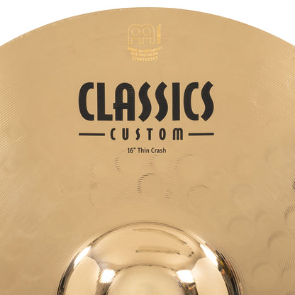 MEINL Cymbals Classics Custom Brilliant Thin Crash - 16"