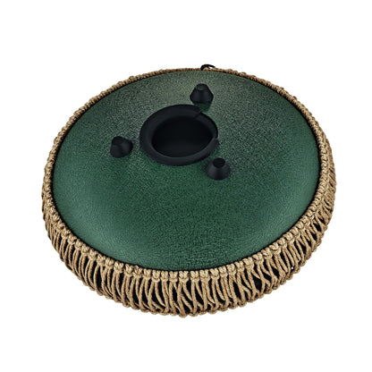 MEINL Sonic Energy Medium Octave Steel Tongue Drum 10" - F# Minor/8 Notes/432 Hz - Dark Green