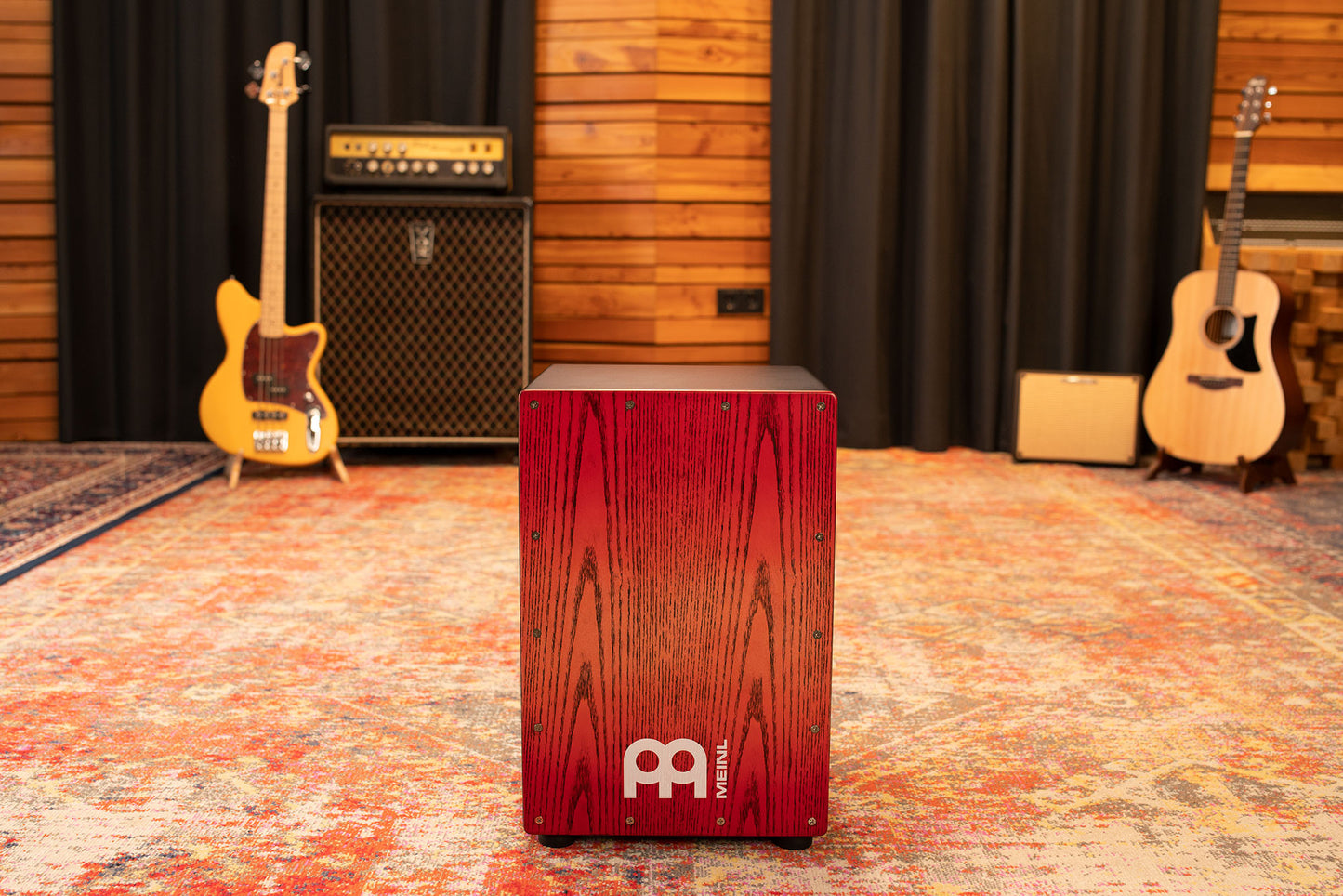 MEINL Percussion Headliner® Series Snare Cajon - Tango Red Fade