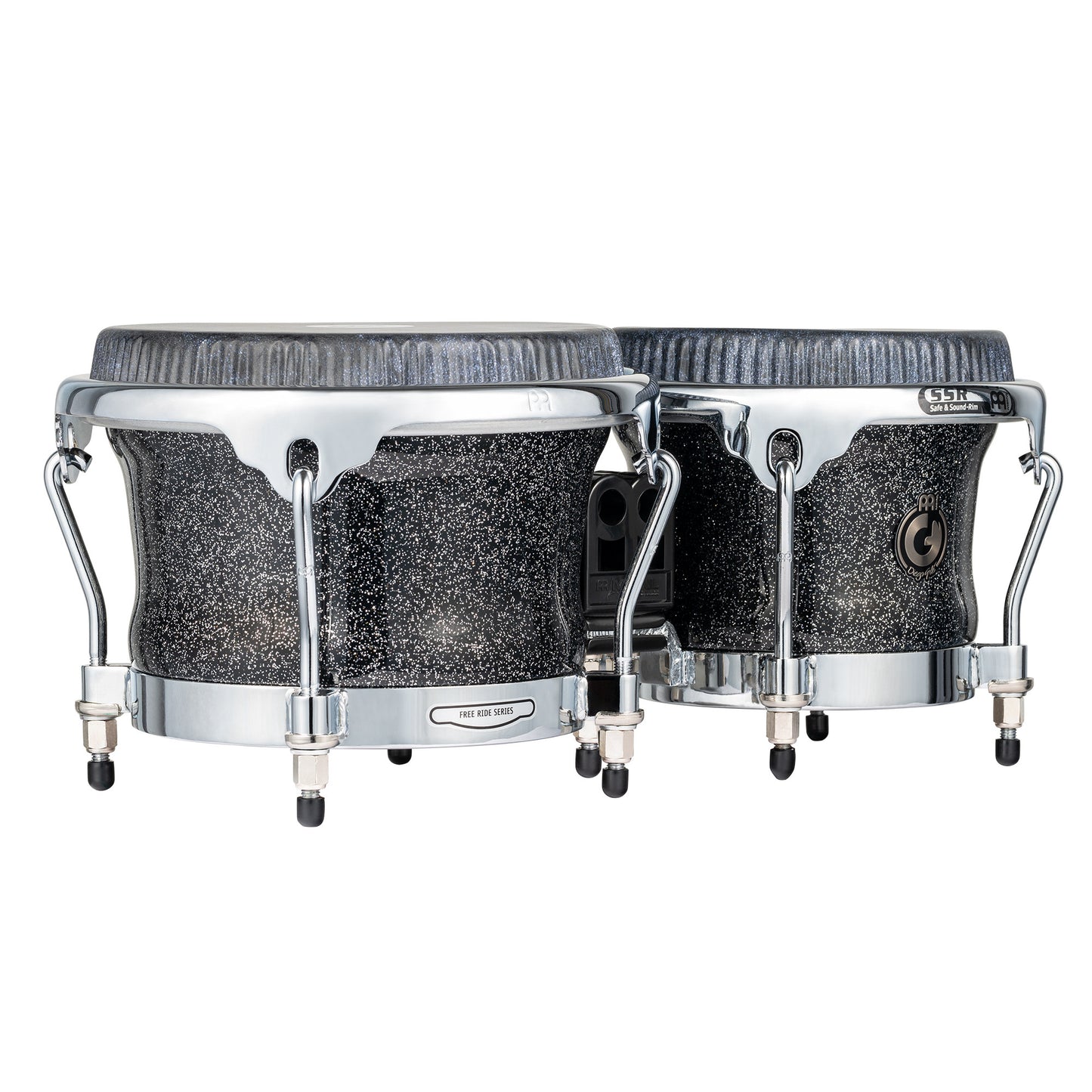 MEINL Percussion Artist Series Bongo Diego Galé, REMO® Black Calfskin Skyndeep Heads  - 7" & 8 1/2" Midnight Star