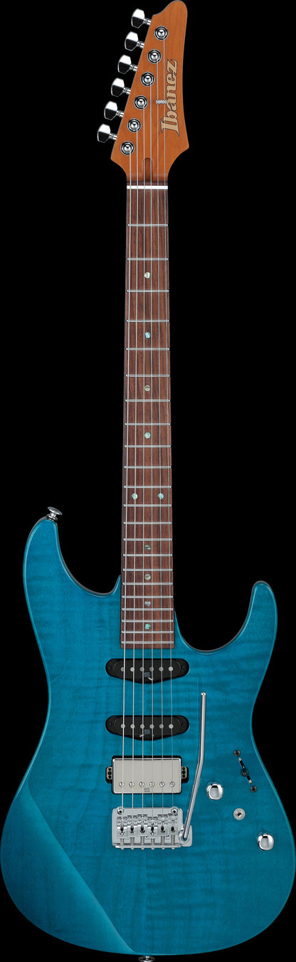 IBANEZ Martin Miller Signature E-Gitarre 6-String - Transparent Aqua Blue + Koffer