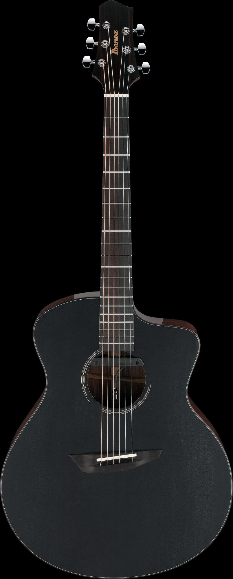 IBANEZ Jon Gomm Signature Acoustic Guitar 6-String - Black Satin Top / Natural High Gloss Back and Sides + Case