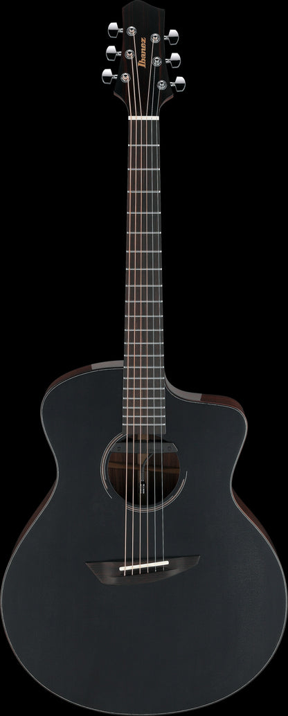 IBANEZ Jon Gomm Signature Acoustic Guitar 6-String - Black Satin Top / Natural High Gloss Back and Sides + Case
