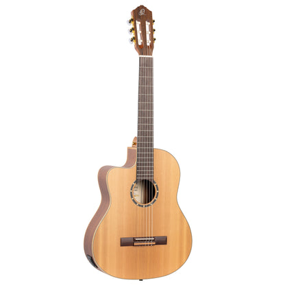 ORTEGA Family Series Pro 4/4 Konzertgitarre 6 String Lefty - Massive Zeder / Mahagoni Natur + Bag