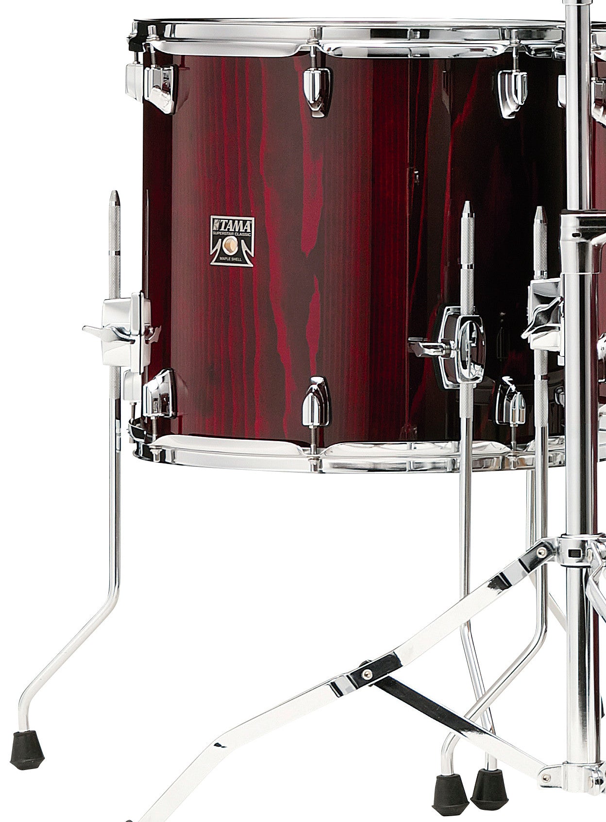 TAMA Superstar Classic Floor Tom 14" x 14" - Gloss Garnet Lacebark Pine/Chrom HW