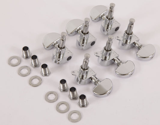 IBANEZ E-Guitar machine head tuner set - 3 x left/3 x right in chrome