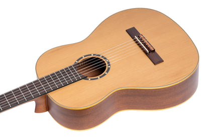 ORTEGA Family Series Pro 4/4 Konzertgitarre 6 String Lefty - Zeder / Mahagoni Natur + Bag