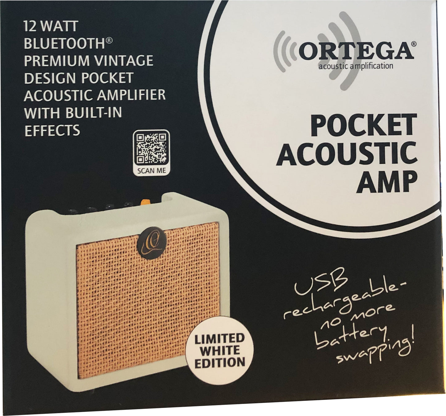 ORTEGA Amplification Series Bluetooth-Verstärker/Lautsprecher mit Effekten – 12 Watt