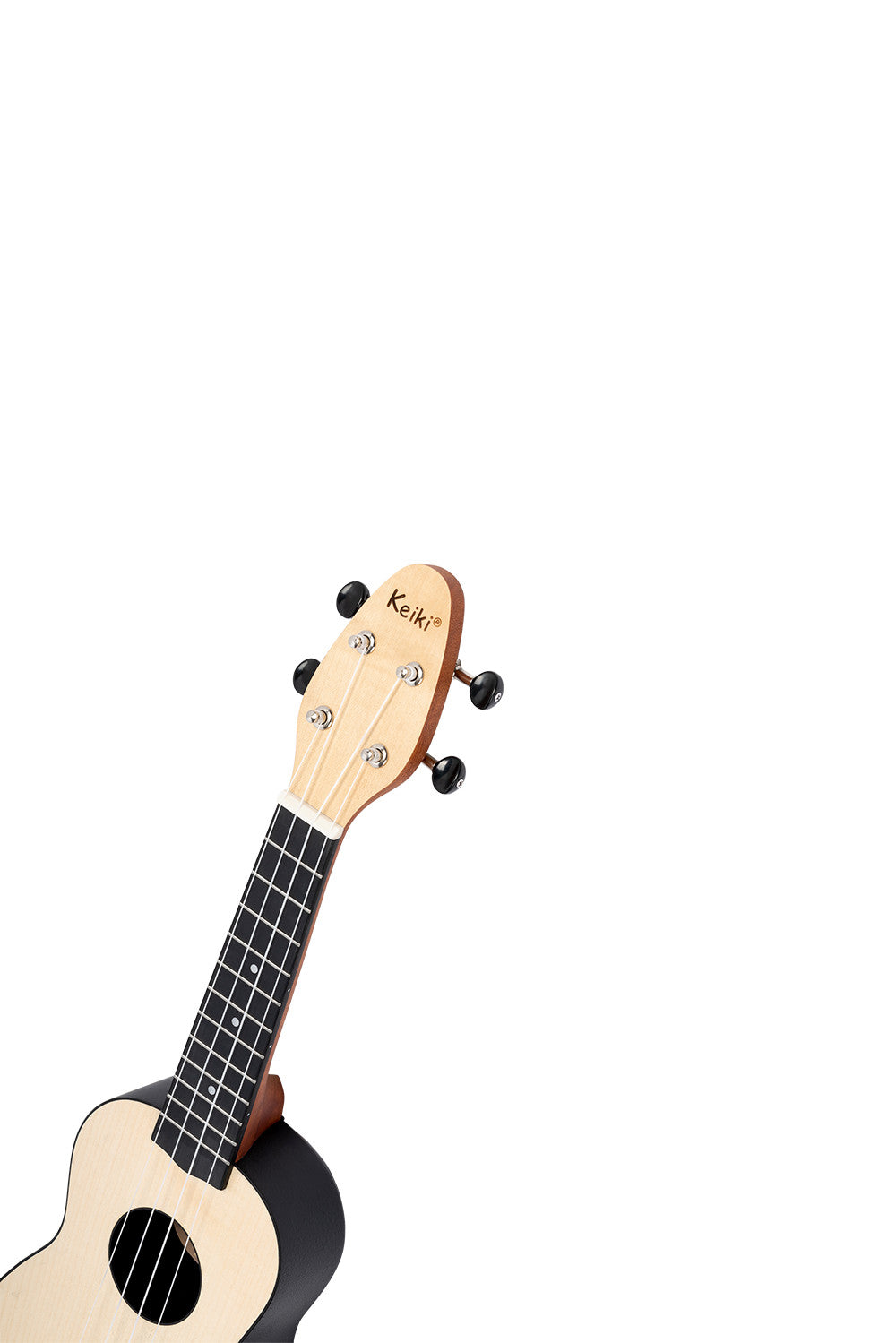 KEIKI K2 Serie Sopran Ukulele Lefty Set - Maple Natural / ABS