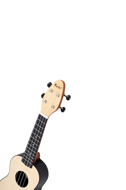 KEIKI K2 Serie Sopran Ukulele Lefty Set - Maple Natural / ABS