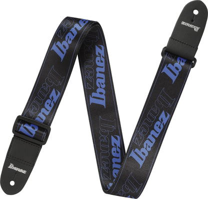 IBANEZ Design Strap - Black/Blue Logos