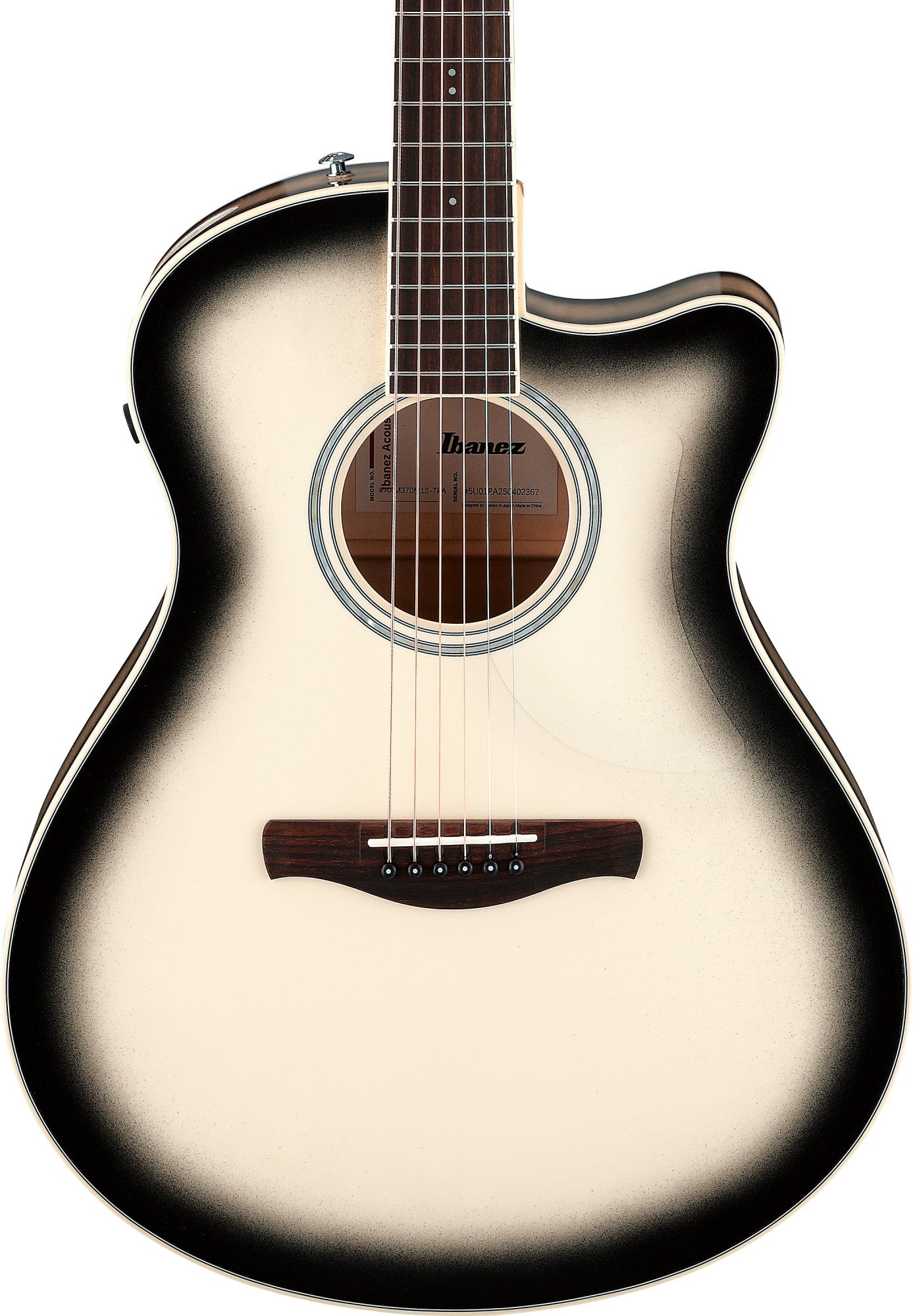 IBANEZ Advanced Acoustic AAM Acoustic Guitar 6-String - Transparent Panda High Gloss