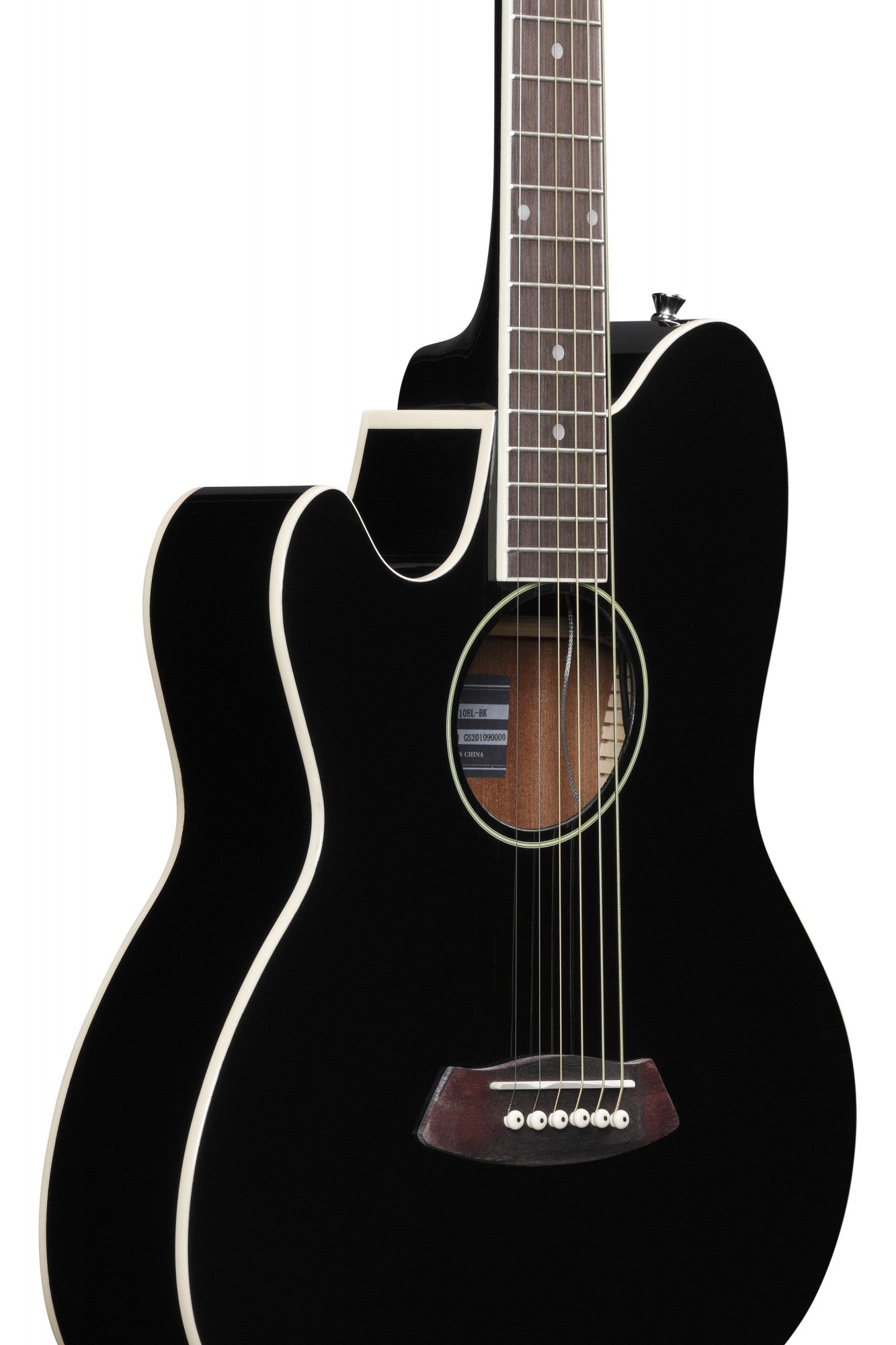 IBANEZ Talman Akustikgitarre Doppel Cutaway Preamp 6 String Lefty - black