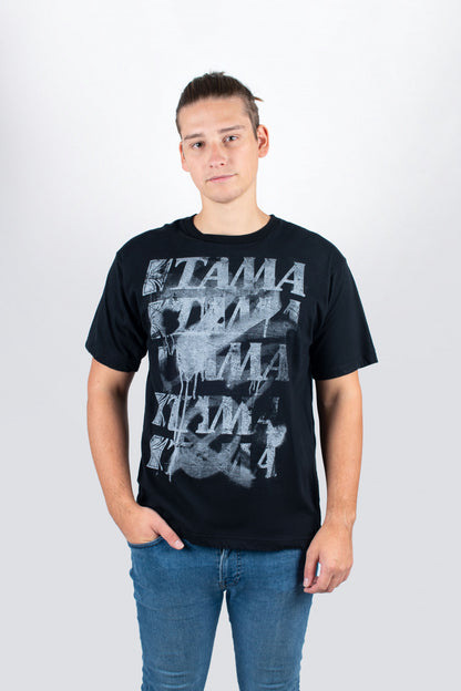 TAMA T-Shirt in schwarz mit Spray Paint Frontprint