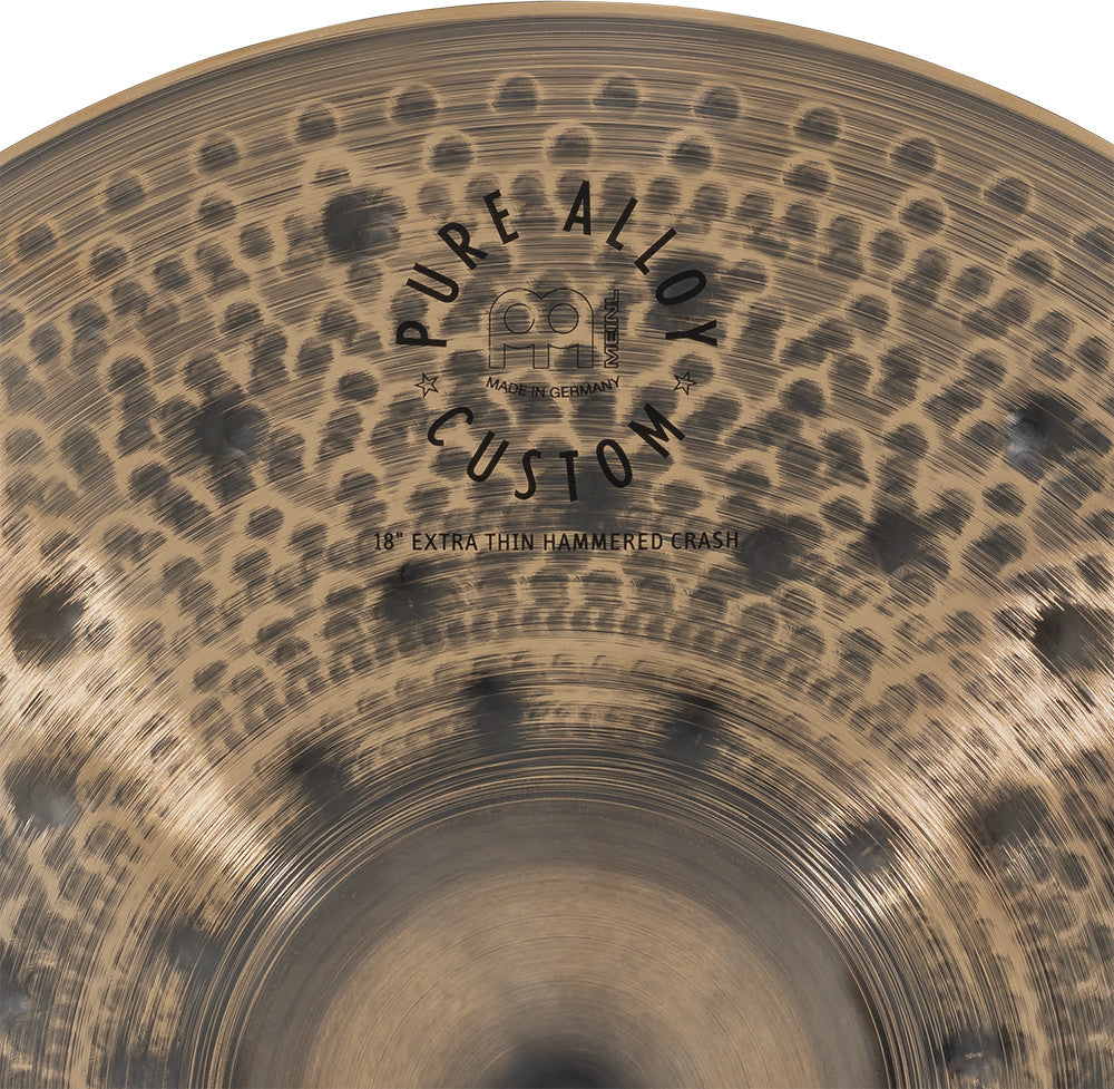 MEINL Cymbals Pure Alloy Custom Extra Thin Hammered Crash - 18"