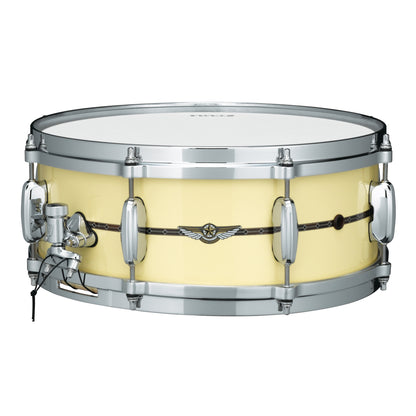 TAMA STAR Bubinga Snaredrum 14" x 8" - Antique White/Chrom HW - Outside Inlay