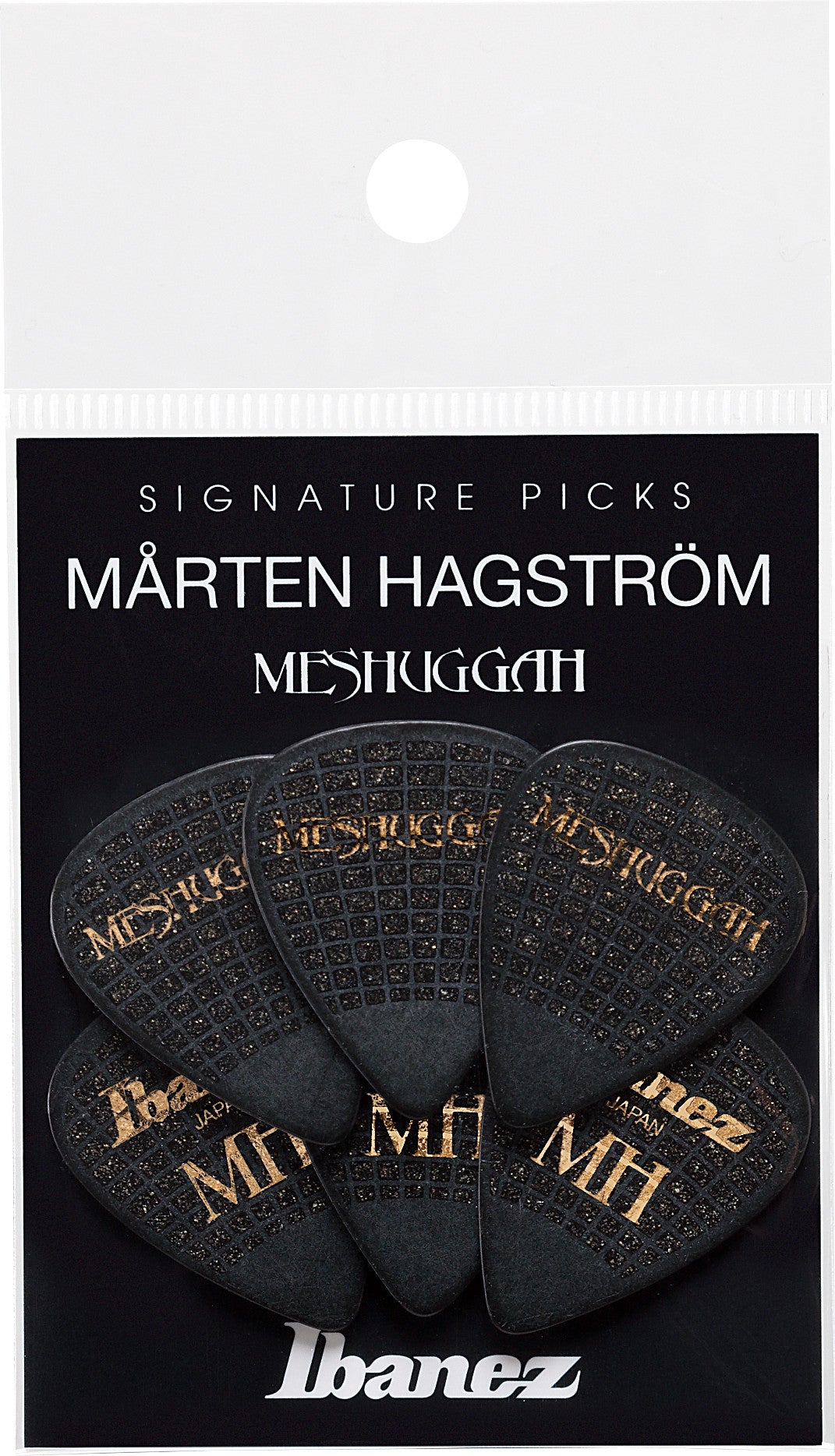 IBANEZ Plektrum „Mårten Hagström“ Schwer, 6 Stück/Set Meshuggah Logo