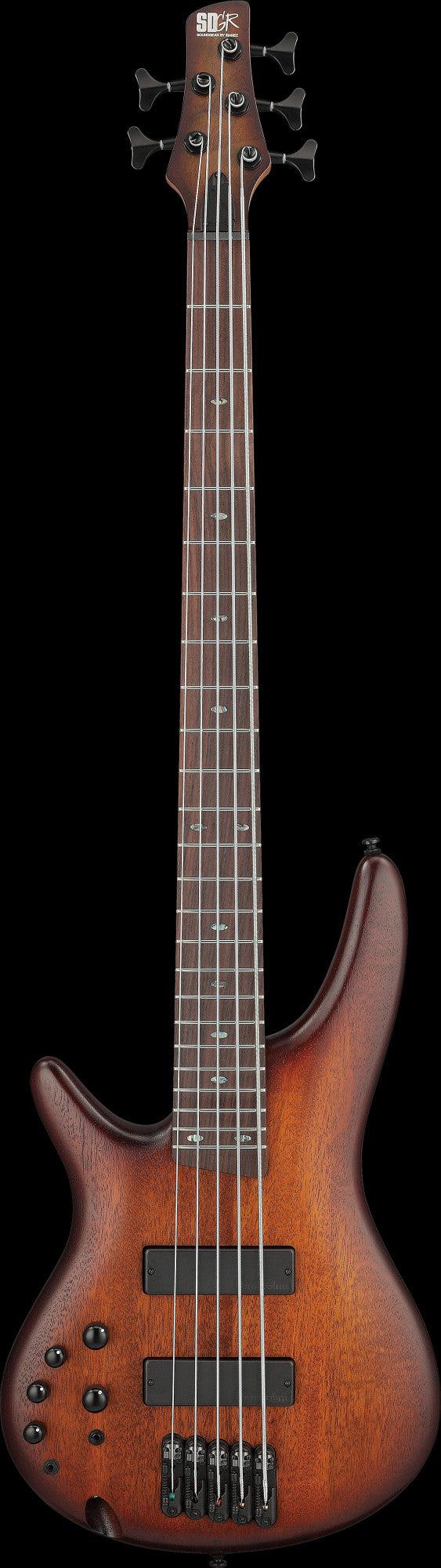 IBANEZ SR E-Bass 5-String Lefty - Mahogany Brown Burst Low Gloss
