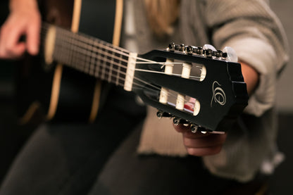 ORTEGA Family Series 4/4 Classical Slim Neck Guitar 6 String - Spruce / Mahogany Satin Black + Gig Bag